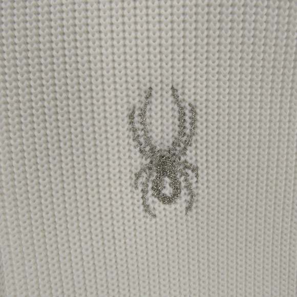 SPYDER White Zipper Front Sweater Hoodie Jacket L - Picture 6 of 16